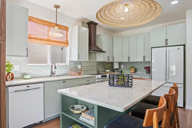 Calming Earthy Sage Green Kitchen — photo 8 of 12