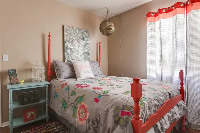 Colorful Guest Bedroom — interior design by Interiors by JanLee, Colorado Springs