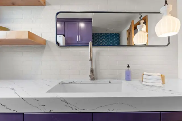 Colorful Laundry Bathroom Combo — photo 4 of 8