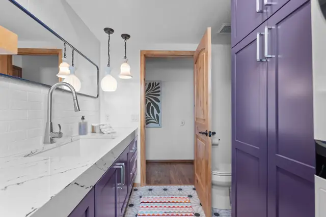 Colorful Laundry Bathroom Combo — photo 8 of 8