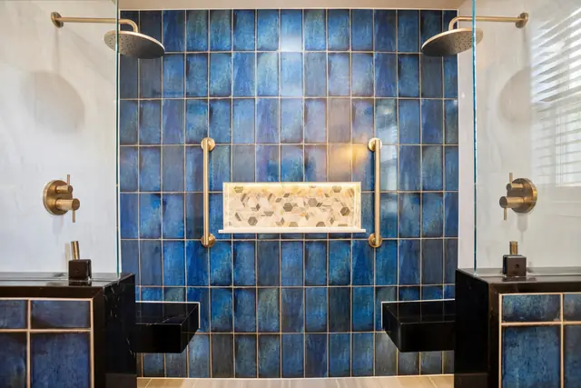 Emerald and Indigo Mosaic Bath — photo 6 of 13