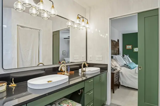 Emerald and Indigo Mosaic Bath — photo 13 of 13