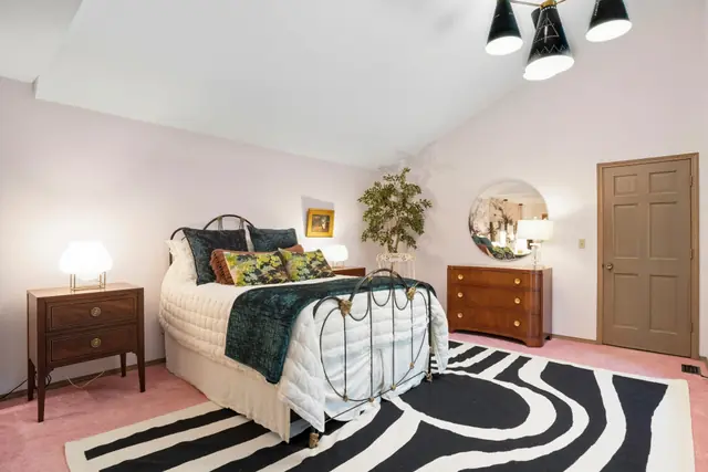 Rosy Relaxing Guest Room — interior design by Interiors by JanLee, Colorado Springs