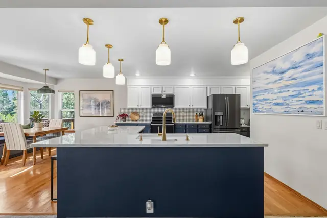 Timeless Open Navy Blue Kitchen — interior design by Interiors by JanLee, Colorado Springs